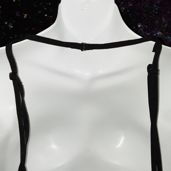 Black Blousy Eyelash Floral Lace Romper Teddy - Picture 7 of 9